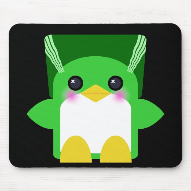 Tapis De Souris Kawaii Manchot Mariée De Frankenstein (Devant)