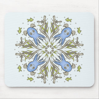Tapis De Souris Kawaii Octopus Kaleidoscope - Océans Rêvés Enfants