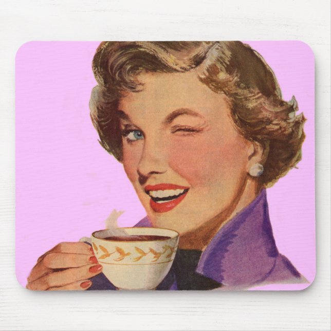 Tapis De Souris Kay aime le café (Devant)