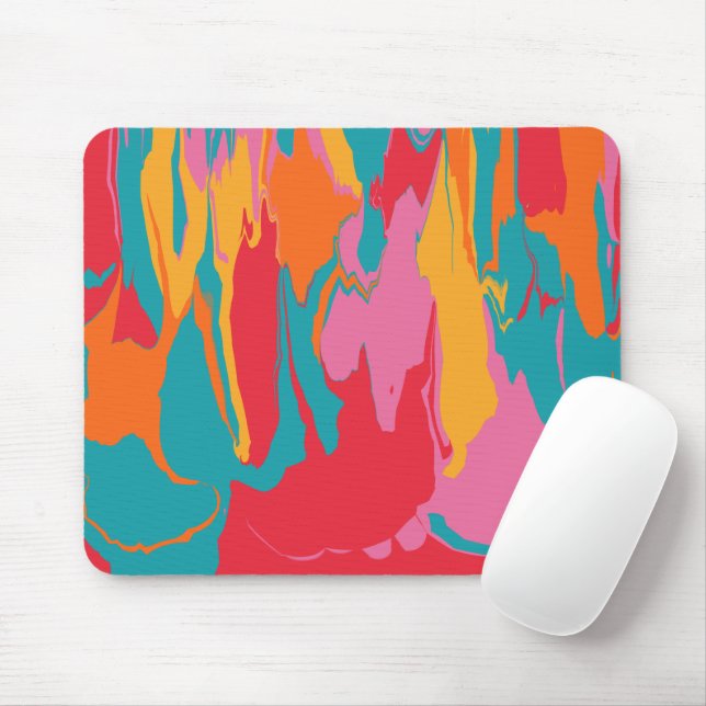 Tapis De Souris Kaya - Design Abstrait de liquide (Avec souris)