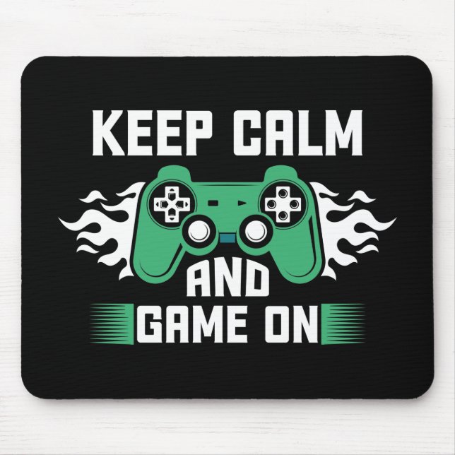 Tapis De Souris Keep Calm and Game (Devant)