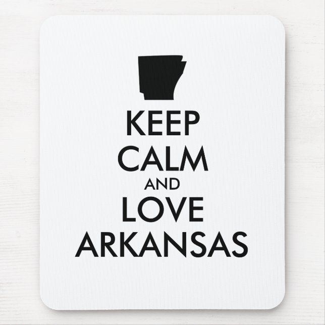 Tapis De Souris KEEP CALM et LOVE ARKANSAS (Devant)