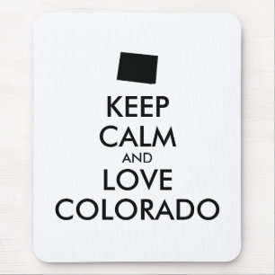 Tapis De Souris KEEP CALM et LOVE COLORADO personnalisables