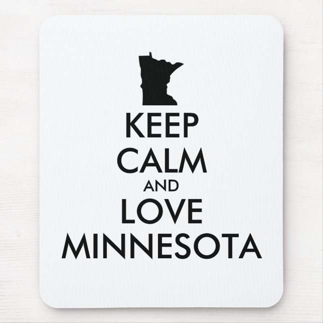 Tapis De Souris KEEP CALM et LOVE MINNESOTA (Devant)