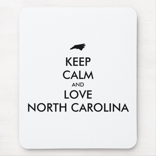 Tapis De Souris KEEP CALM et LOVE NORTH CAROLINA (Devant)