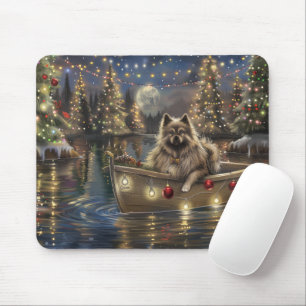 Tapis De Souris Keeshond Noël Festive Voyage