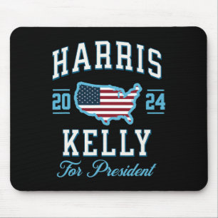 Tapis De Souris Kelly 2024 Drapeau de l'élection présidentielle Vi