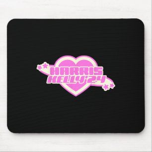 Tapis De Souris Kelly 2024 Fille Démocrate Coeur Rose tendance