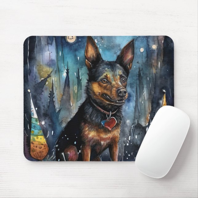 Tapis De Souris Kelpie australienne d'Halloween avec la peur Citro (Avec souris)