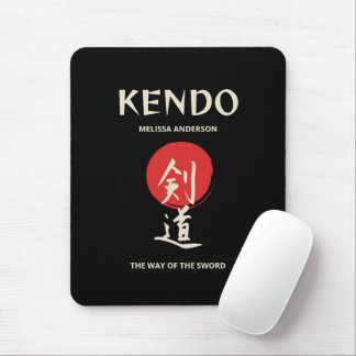 Tapis De Souris Kendo Vintage Rouge Noir