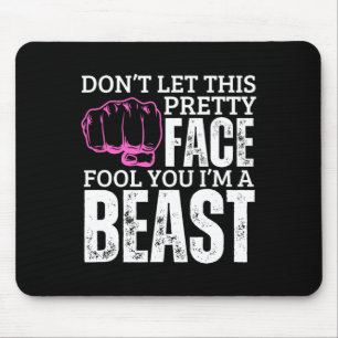 Tapis De Souris Kenpo Karate Girl I'm A Beast Funny Women American