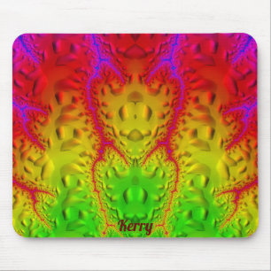 Tapis De Souris KERRY ~ Zany Shades violet vert rouge jaune