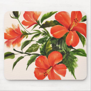 Tapis De Souris Ketmie rouge chaude