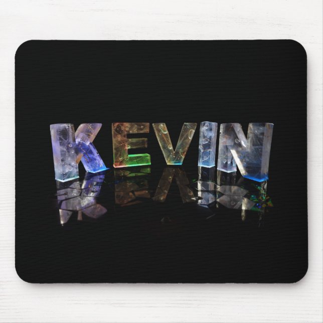 Tapis De Souris Kevin nommé dans 3D s'allume (la photographie) (Devant)
