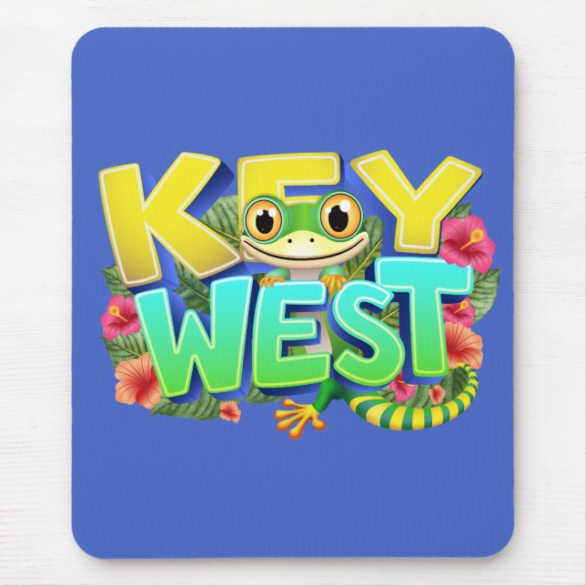Tapis De Souris Key West Gecko Floride (Devant)