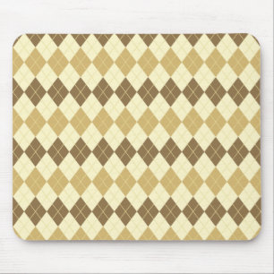 Tapis De Souris Khaki Scottish Tartan-Pattern