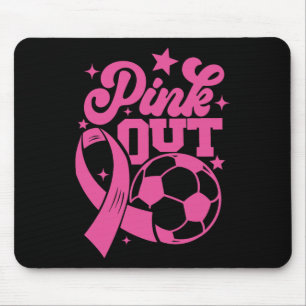Tapis De Souris Kick Pink pour un remède Soccer Cancer du sein Ros