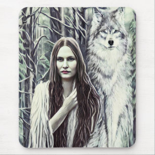 Tapis De Souris Kickapoo Indian Brujah White Wolf art original