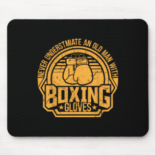 Tapis De Souris Kickboxer Kickboxing Boxeur Boxe Design Vintage 