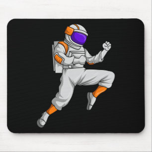 Tapis De Souris Kickboxing Astronaute Kickboxeur Espace Karaté B