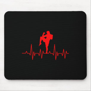 Tapis De Souris Kickboxing Boxe Thaïlande Battement de coeur Muay