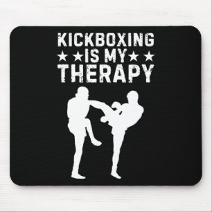 Tapis De Souris Kickboxing drôle pour hommes femmes Entraînement d