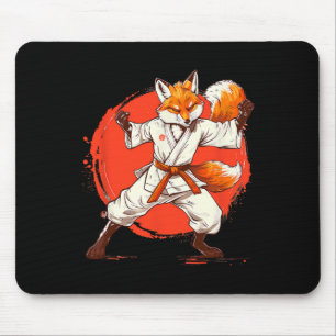 Tapis De Souris Kickboxing Fox Taekwondo Karaté Mma Drôle Arts Mar