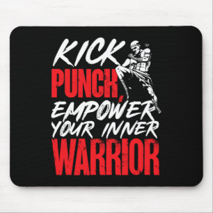 Tapis De Souris Kickboxing Kickboxer Coup de pied Donner des coups