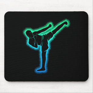 Tapis De Souris Kickboxing Kickboxer Karaté Taekwondo Enfants Garç
