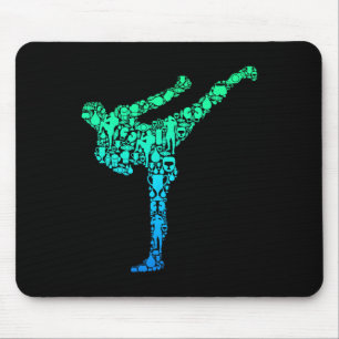 Tapis De Souris Kickboxing Kickboxing Taekwondo Karaté Garçons Enf