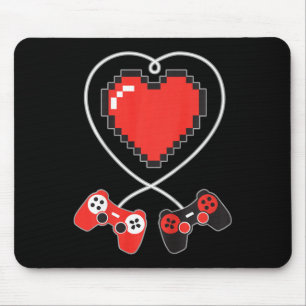 Tapis De Souris Kids Heart Pixel Art jeu vidéo Contrôleur Valenti