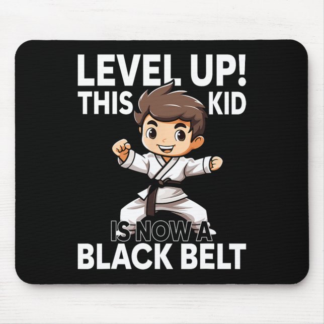 Tapis De Souris Kids Karate Uniform Black Belt Award  (Devant)