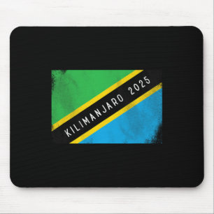 Tapis De Souris Kilimanjaro 2025 Tanzanie Drapeau Mont Kilimanjaro