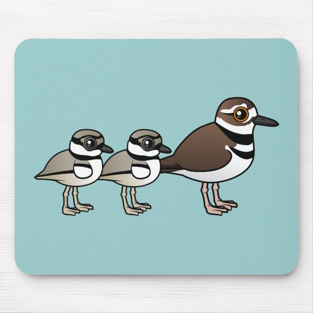 Tapis De Souris Killdeer et deux poussins (Devant)