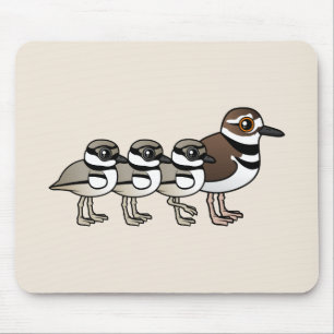 Tapis De Souris Killdeer et trois poussins