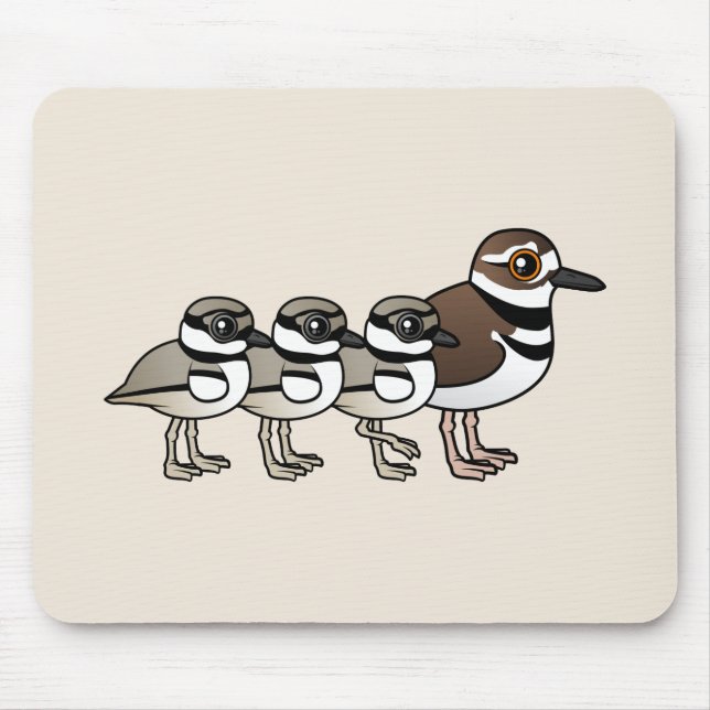 Tapis De Souris Killdeer et trois poussins (Devant)