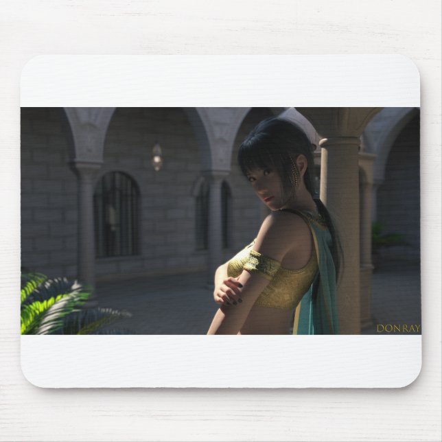 Tapis De Souris Kim Sue séduisante regarde par-dessus son épaule (Devant)