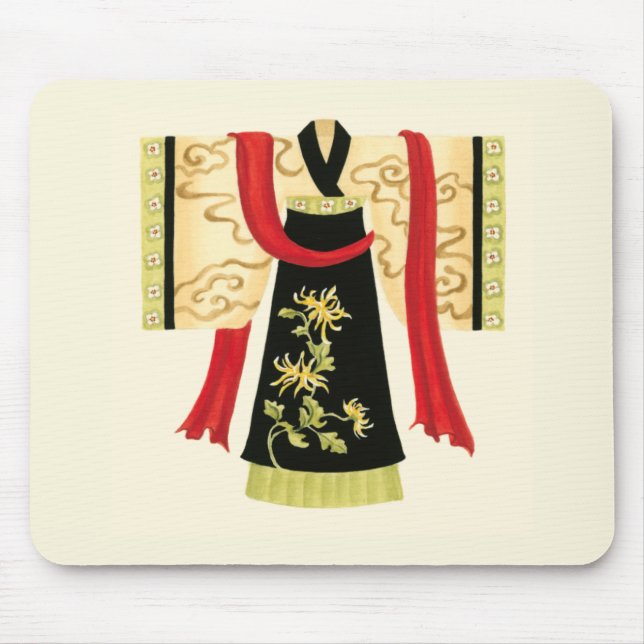 Tapis De Souris Kimono japonais traditionnel avec imprimé floral (Devant)