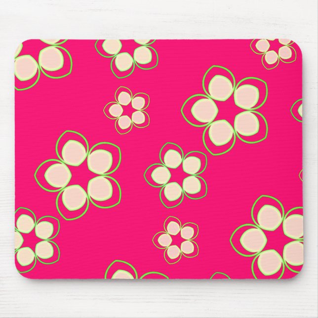 Tapis De Souris Kimono Rose rose Lotus (Devant)