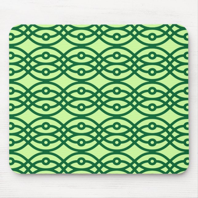 Tapis De Souris Kimono, vert clair et vert foncé (Devant)