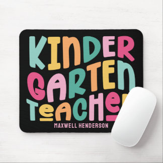 Tapis De Souris Kindergarten Teacher Colorful Typography Design