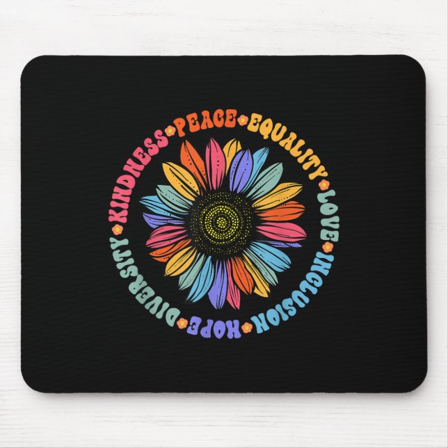 Tapis De Souris Kindness Peace Equality Love Hope Diversity Human (Devant)