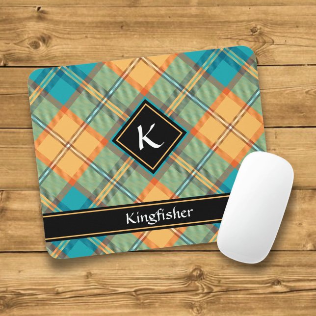 Tapis De Souris Kingfisher Tartan Mouse Pad (Créateur téléchargé)