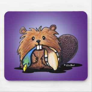 Tapis De Souris KiniArt Cute Beaver Mousepad