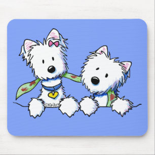 Tapis De Souris KiniArt Pocket Westie garçon et fille
