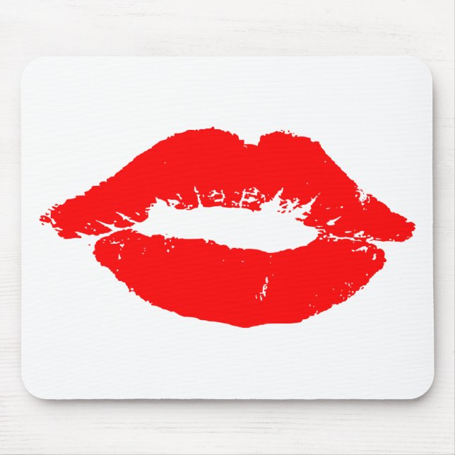 Tapis De Souris Kiss Lips Red Lipstick Losion Passion Valentine (Devant)