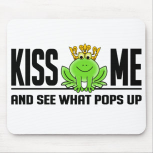 Tapis De Souris KISS ME Frog mousepad, personnalisable