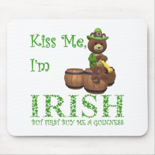 TAPIS DE SOURIS KISS ME JE SUIS IRLANDAIS