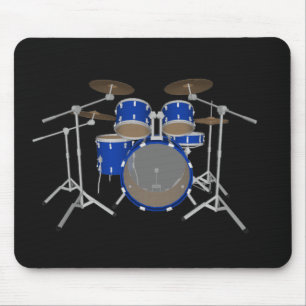 Tapis De Souris Kit de tambour 5 pièces - Finition bleue - Tambou