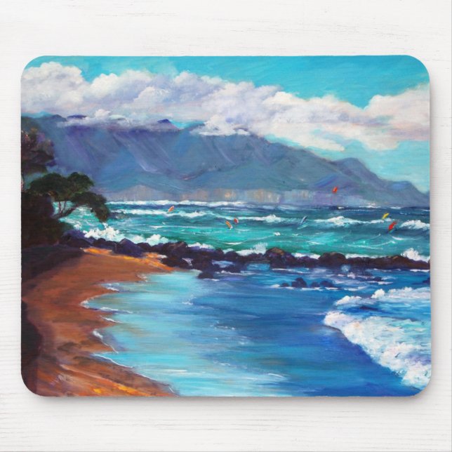 Tapis De Souris Kitesailing chez "Sprecks", Maui (Devant)